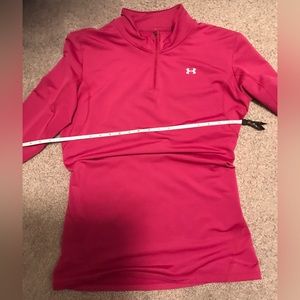Under Armour extra large pink 1/4 zip pullover pink